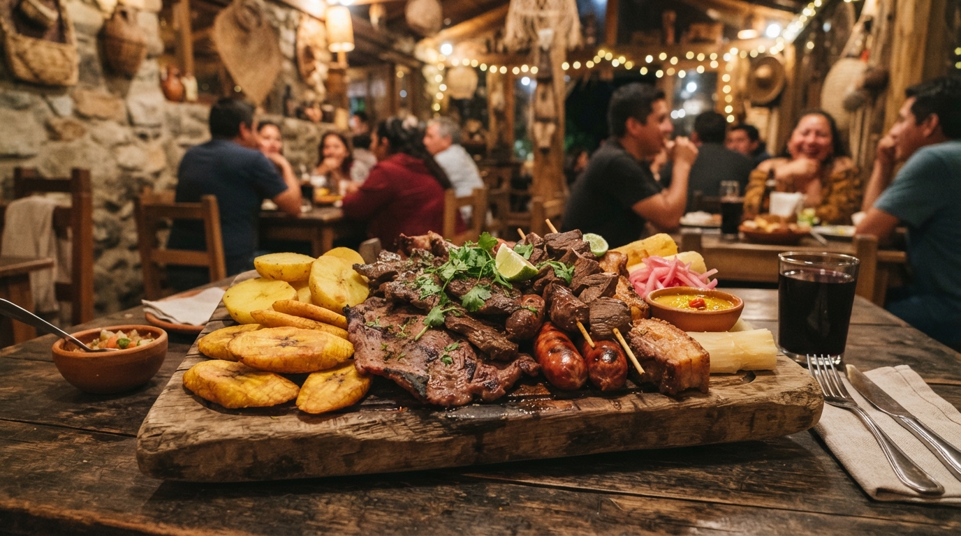 Ilustración gastronómica generada, no comercio asociado